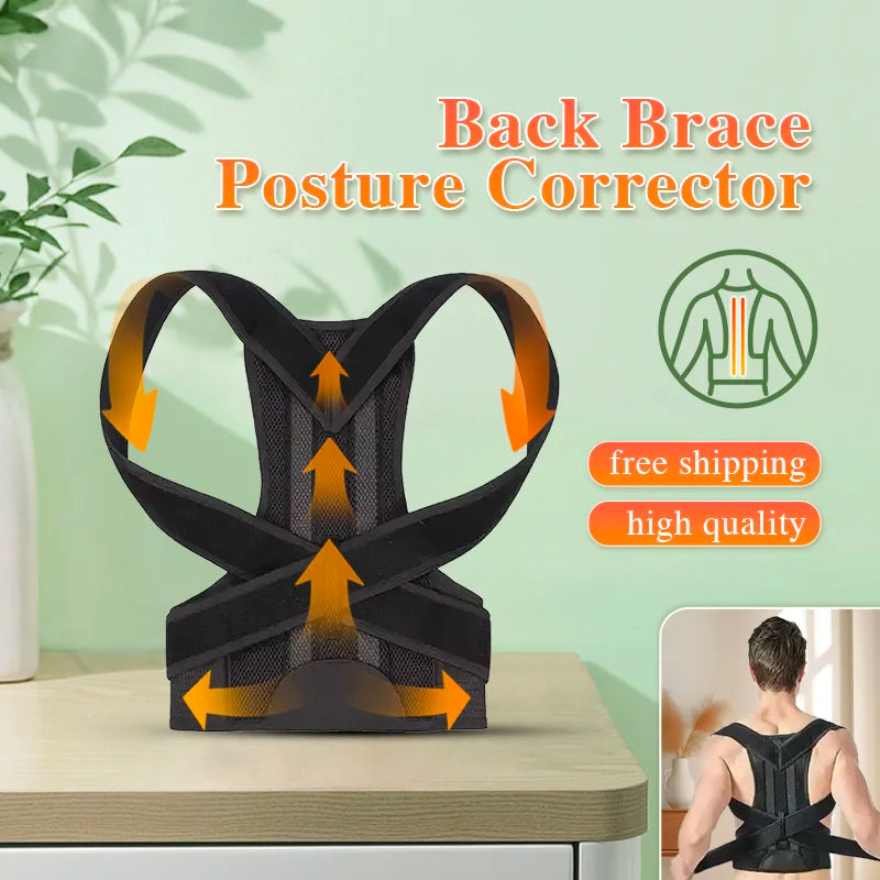 2023 New Back Brace Posture Corrector Shoulder Support Belt Women Men Improve Spine Clavicle Pain Back Vest Posture Corset