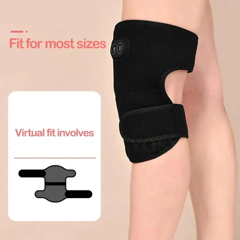 USB Electric Heating Kneepads Shoulder Massage Heated Knee Brace Straps Adjustable Extension Pads For Knee Arm Neck