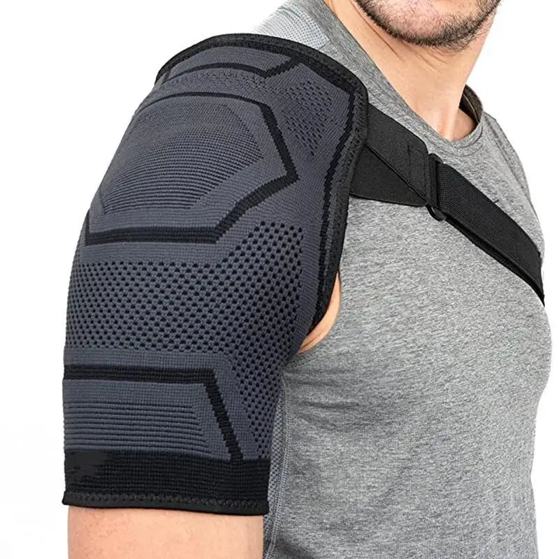 Adjustable Compression Shoulder Support Brace Strap Wrap Belt for Shoulder Pain Relief Torn Rotator Cuff Dislocation Men Women