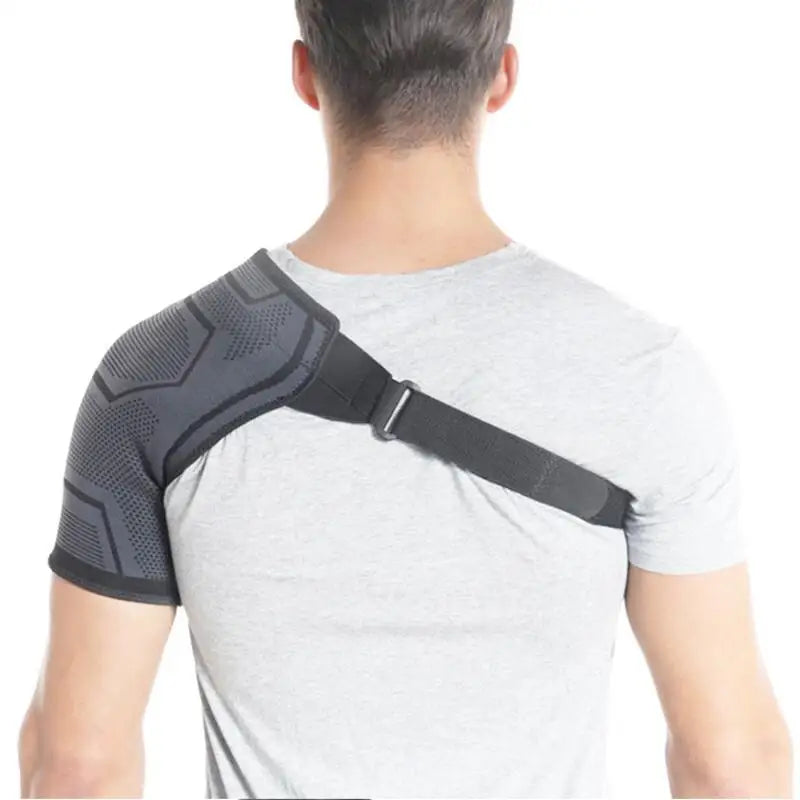 Adjustable Compression Shoulder Support Brace Strap Wrap Belt for Shoulder Pain Relief Torn Rotator Cuff Dislocation Men Women