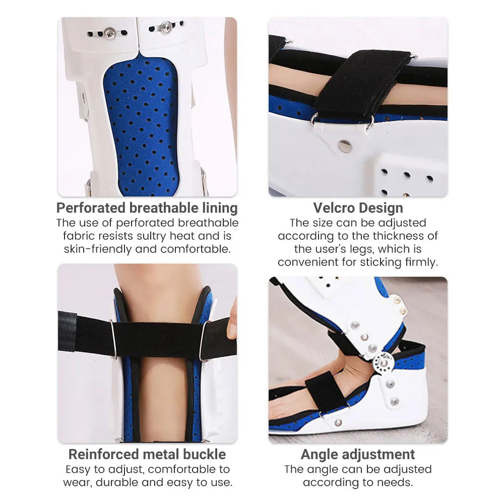 Adjustable Ankle Brace Foot Drop Corrector Ankle Joint Fixation Varus Valgus Calf Fracture Fixer Breathable Leg Feet Support