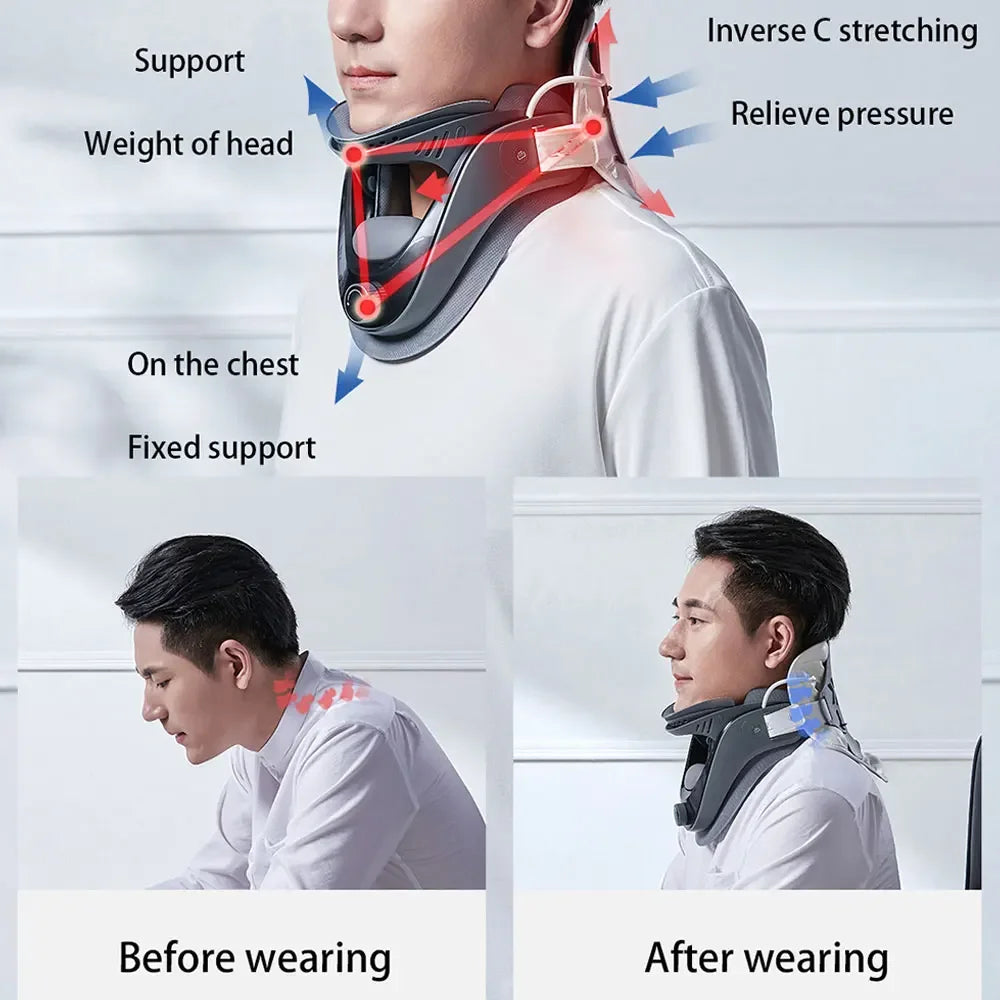 Wireless Neck  Cervical Traction Device Posture Corrector Cervical Collar Neck Braces Stretch Care Neck Massager Support