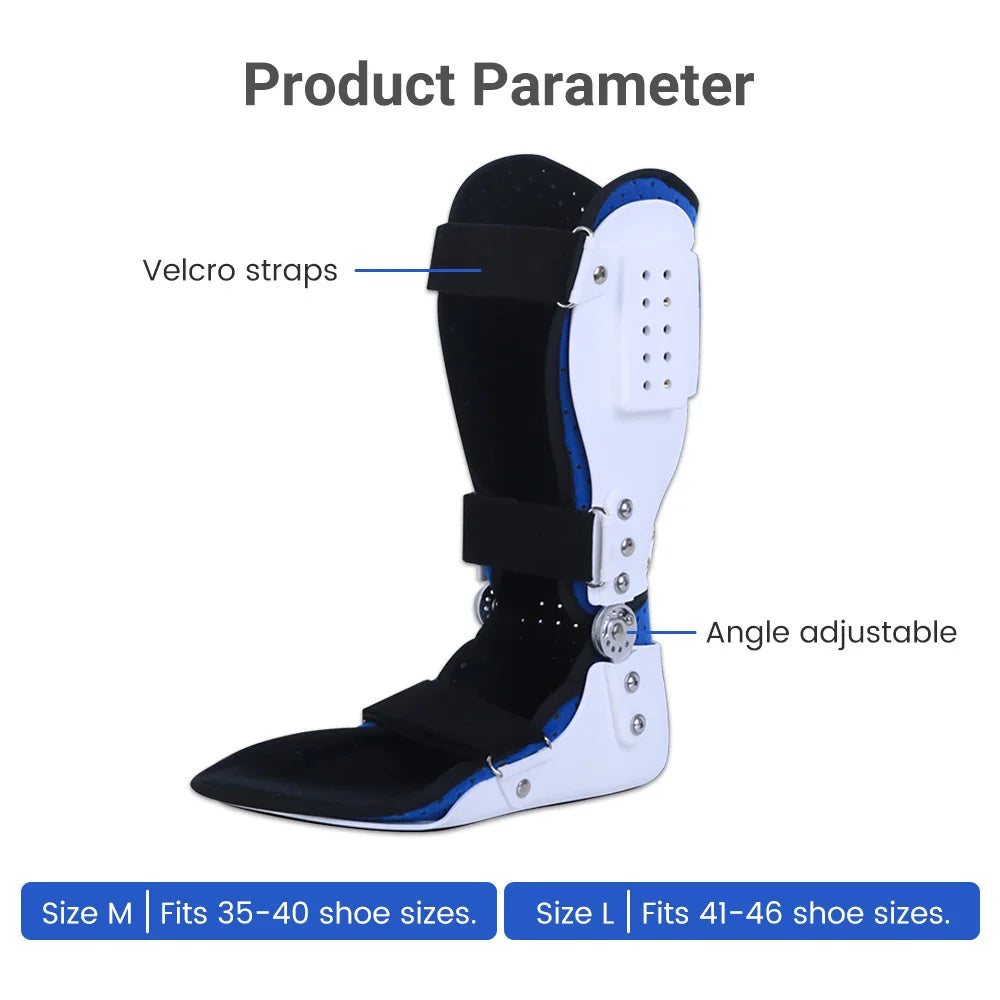 Adjustable Ankle Brace Foot Drop Corrector Ankle Joint Fixation Varus Valgus Calf Fracture Fixer Breathable Leg Feet Support