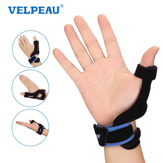 VELPEAU Thumb Brace Splint Relieves Arthritis Pain Thumb Support Stabilizer for Trigger Finger and De Quervain's Reversible